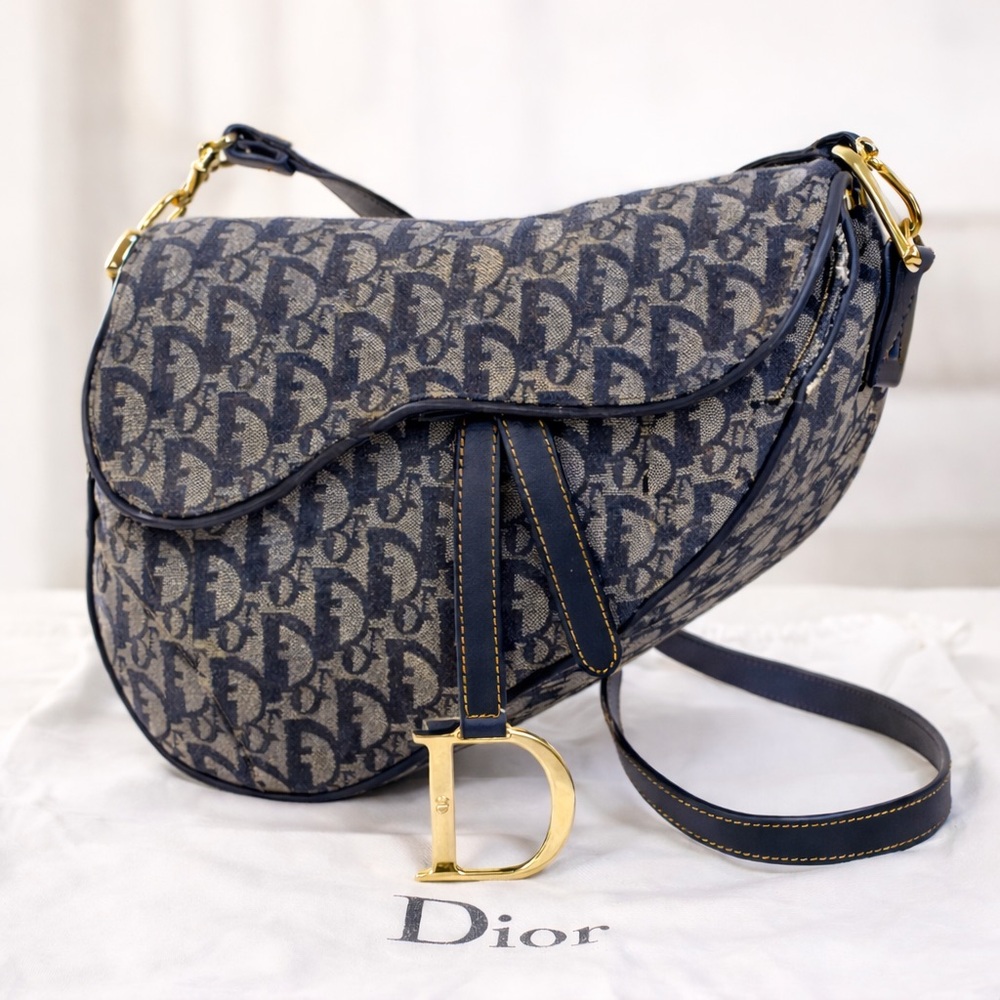 Christian Dior Saddle Bag Vintage Y2K Iconic Monogram | Authentic